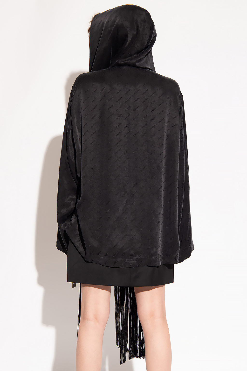 T shirt in linen and silk with sequins Tgkb5Shops SA Black Hooded Jack shirt Balenciaga